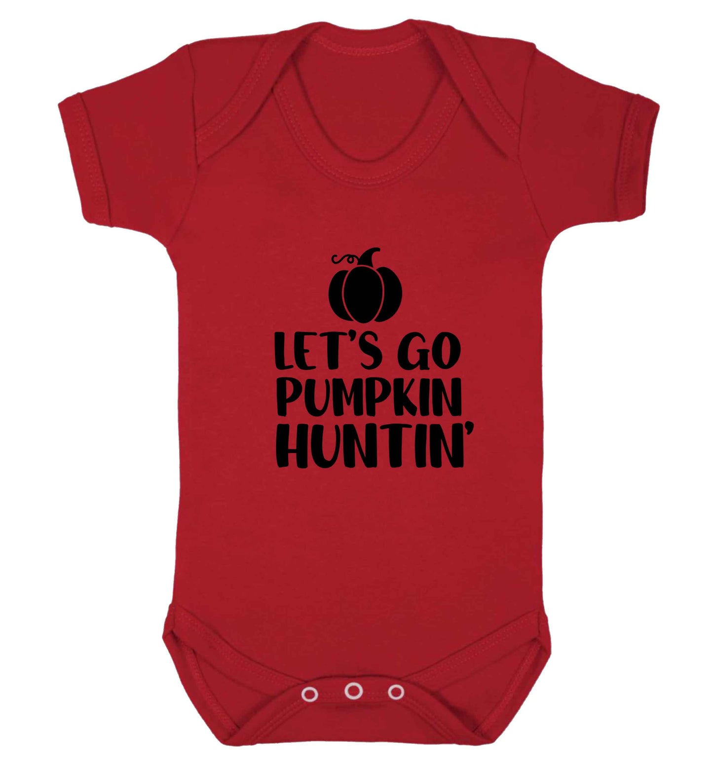 Let's go Pumpkin Huntin'baby vest red 18-24 months