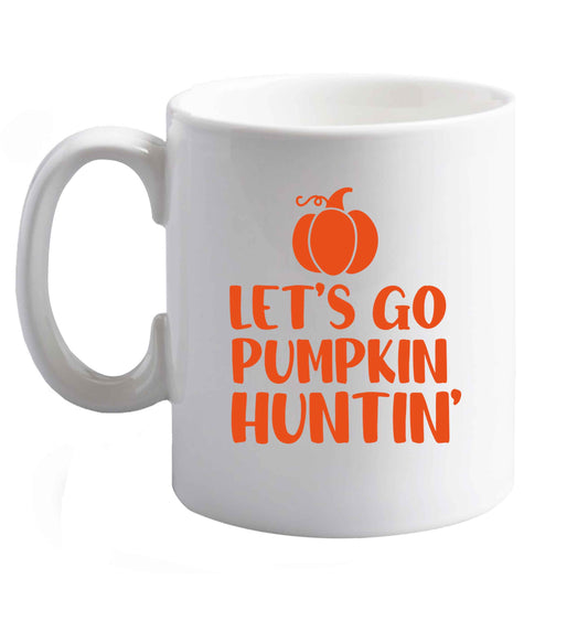 10 oz Let's go Pumpkin Huntin'ceramic mug right handed