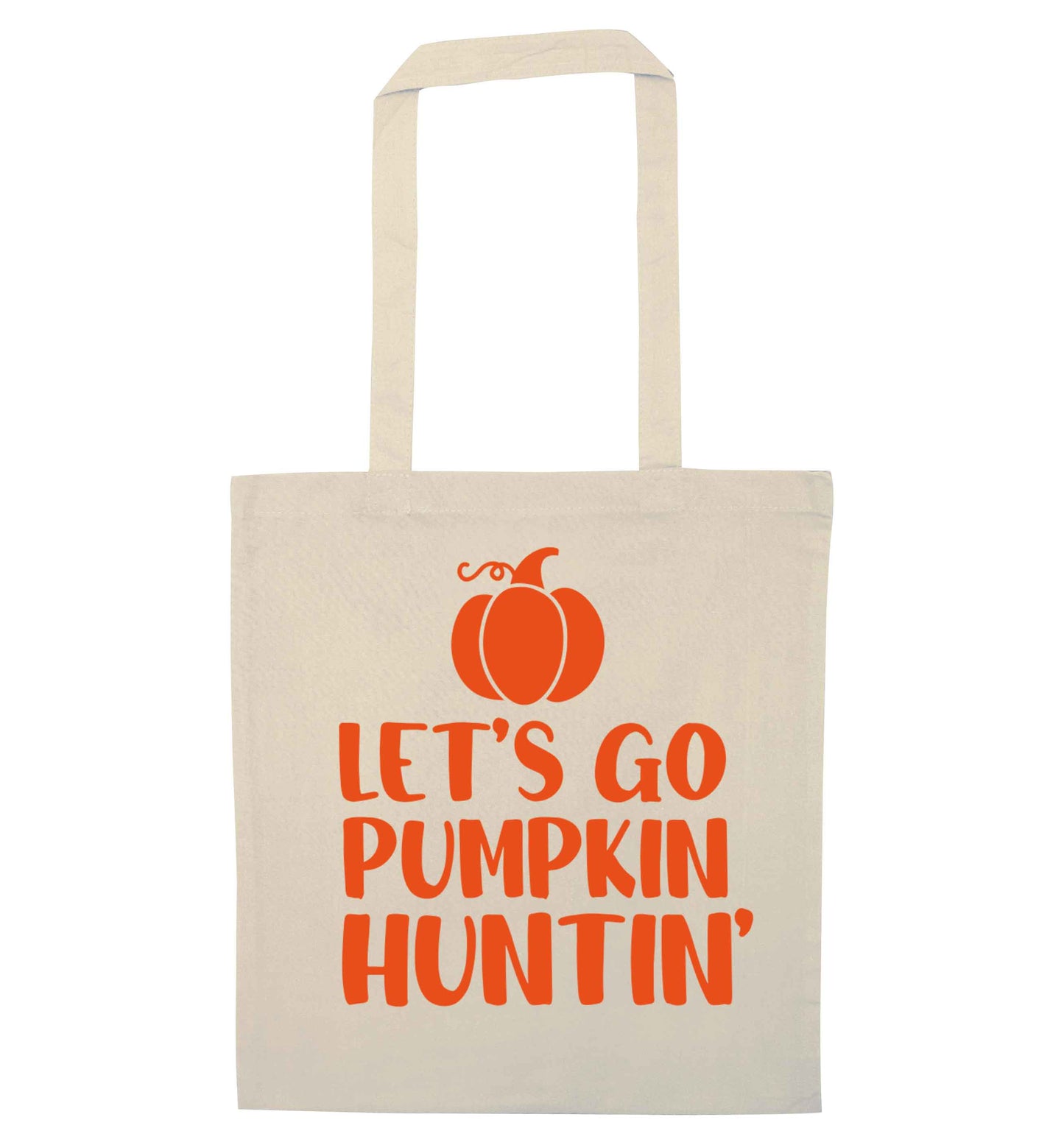 Let's go Pumpkin Huntin'natural tote bag