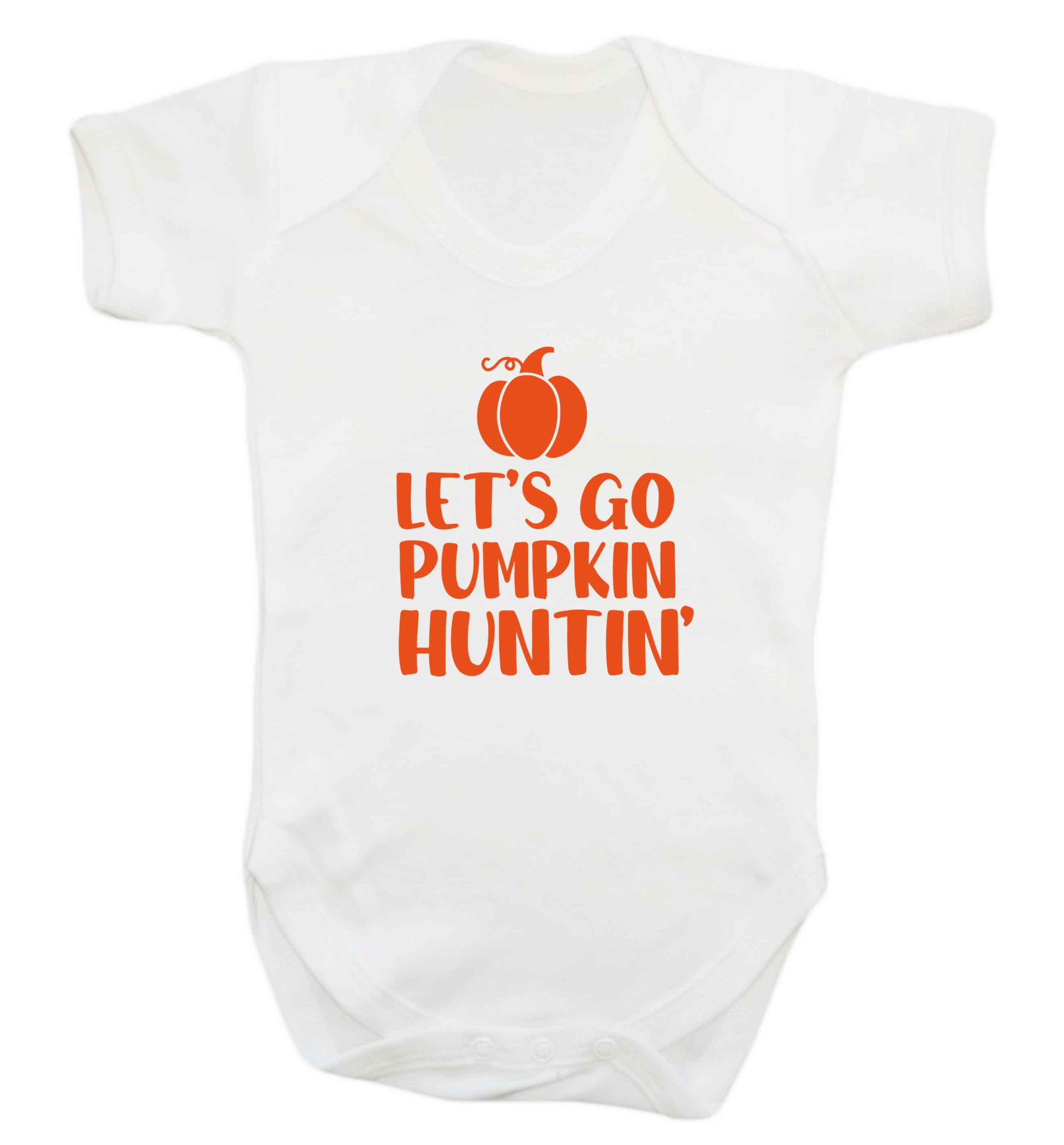 Let's go Pumpkin Huntin'baby vest white 18-24 months