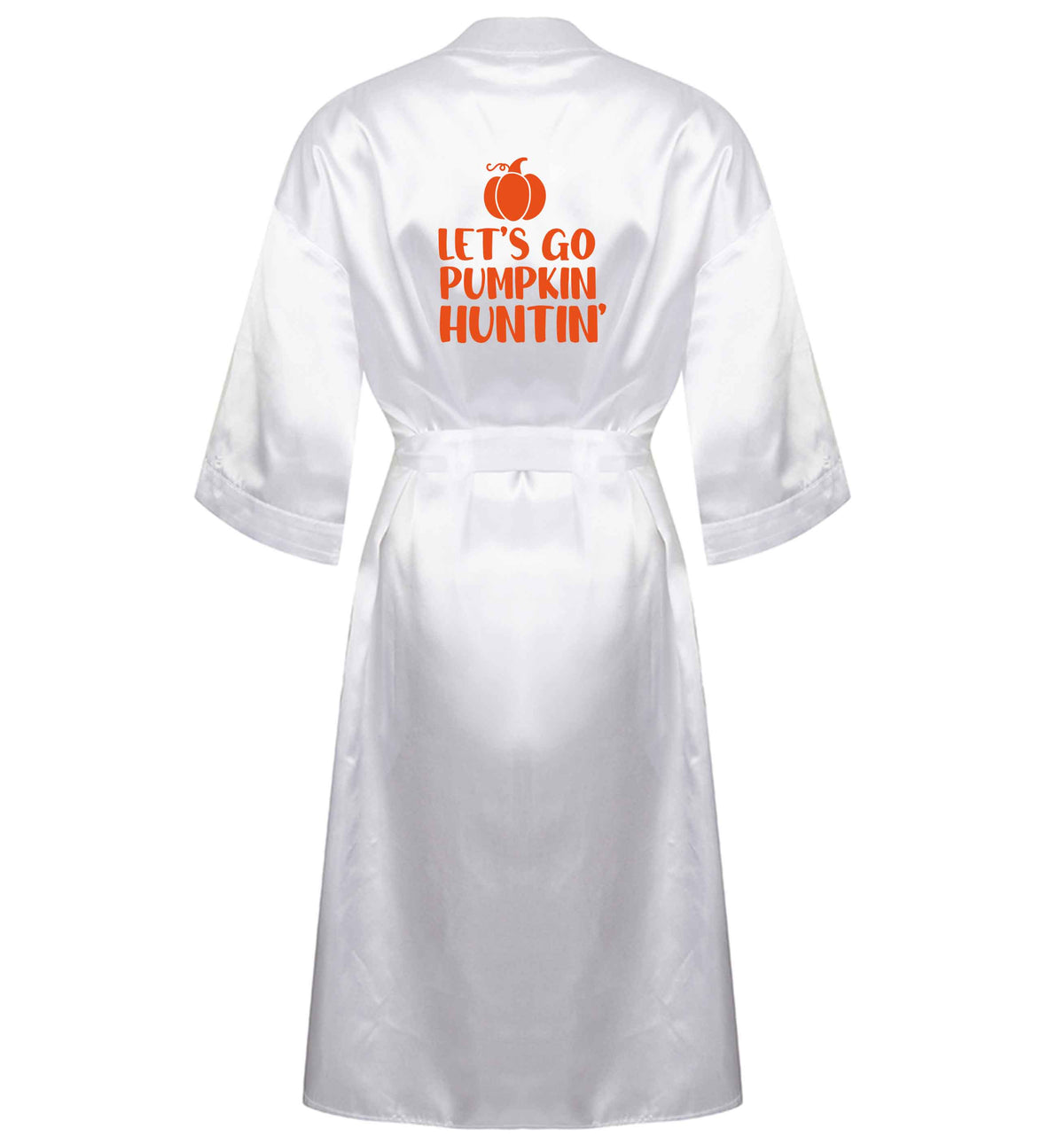Let's go Pumpkin Huntin'XL/XXL white ladies dressing gown size 16/18