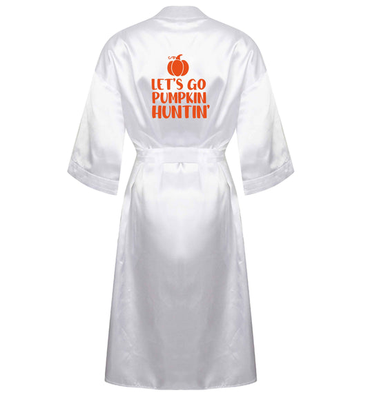 Let's go Pumpkin Huntin'XL/XXL white ladies dressing gown size 16/18