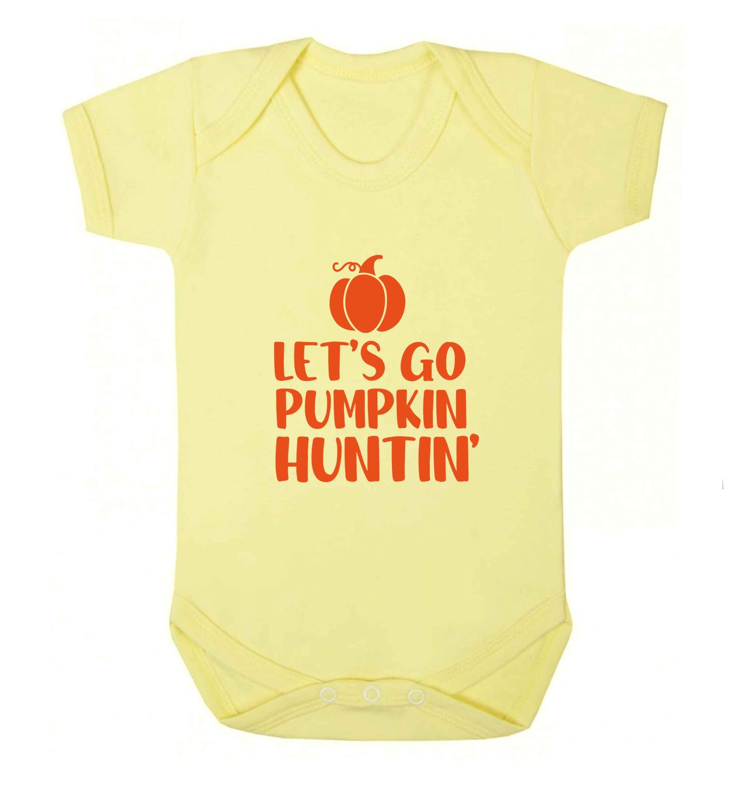 Let's go Pumpkin Huntin'baby vest pale yellow 18-24 months