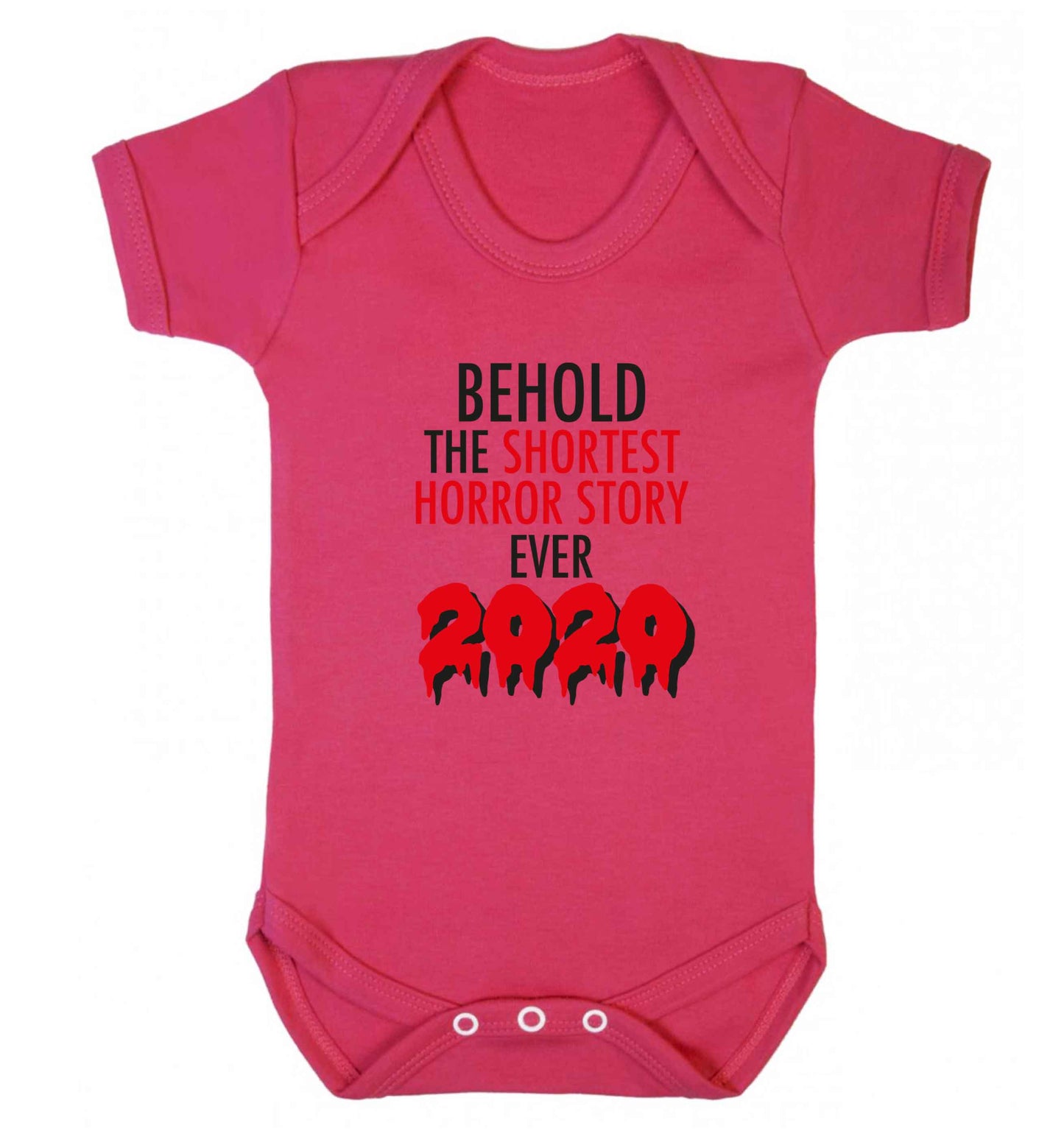 Shortest horror story ever 2020 baby vest dark pink 18-24 months