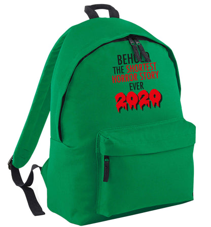 Shortest horror story ever 2020 green adults backpack