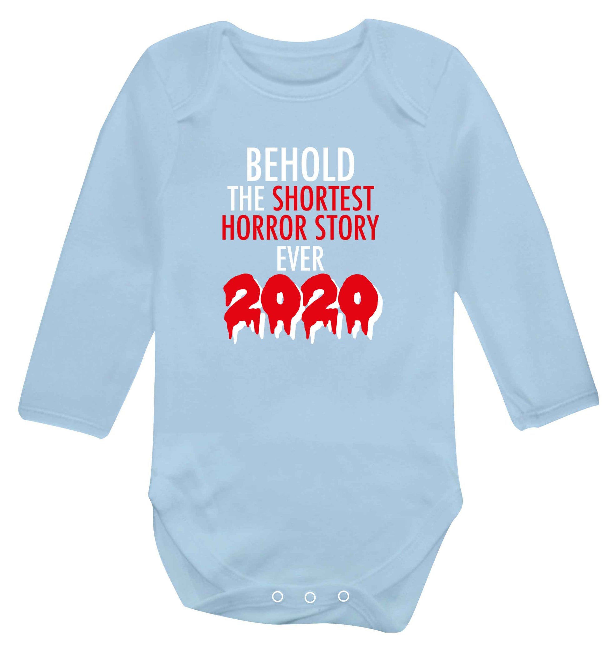Shortest horror story ever 2020 baby vest long sleeved pale blue 6-12 months