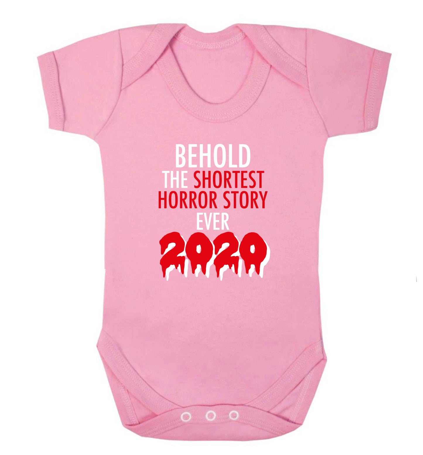 Shortest horror story ever 2020 baby vest pale pink 18-24 months