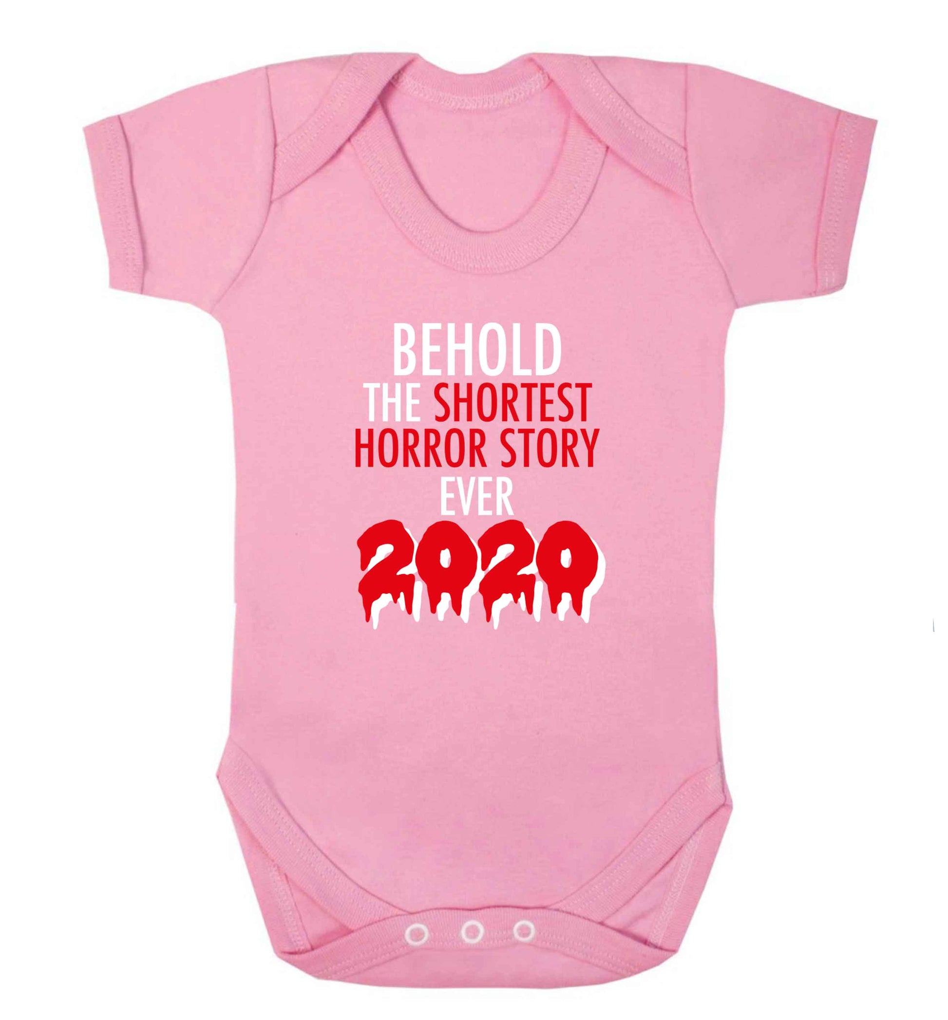 Shortest horror story ever 2020 baby vest pale pink 18-24 months