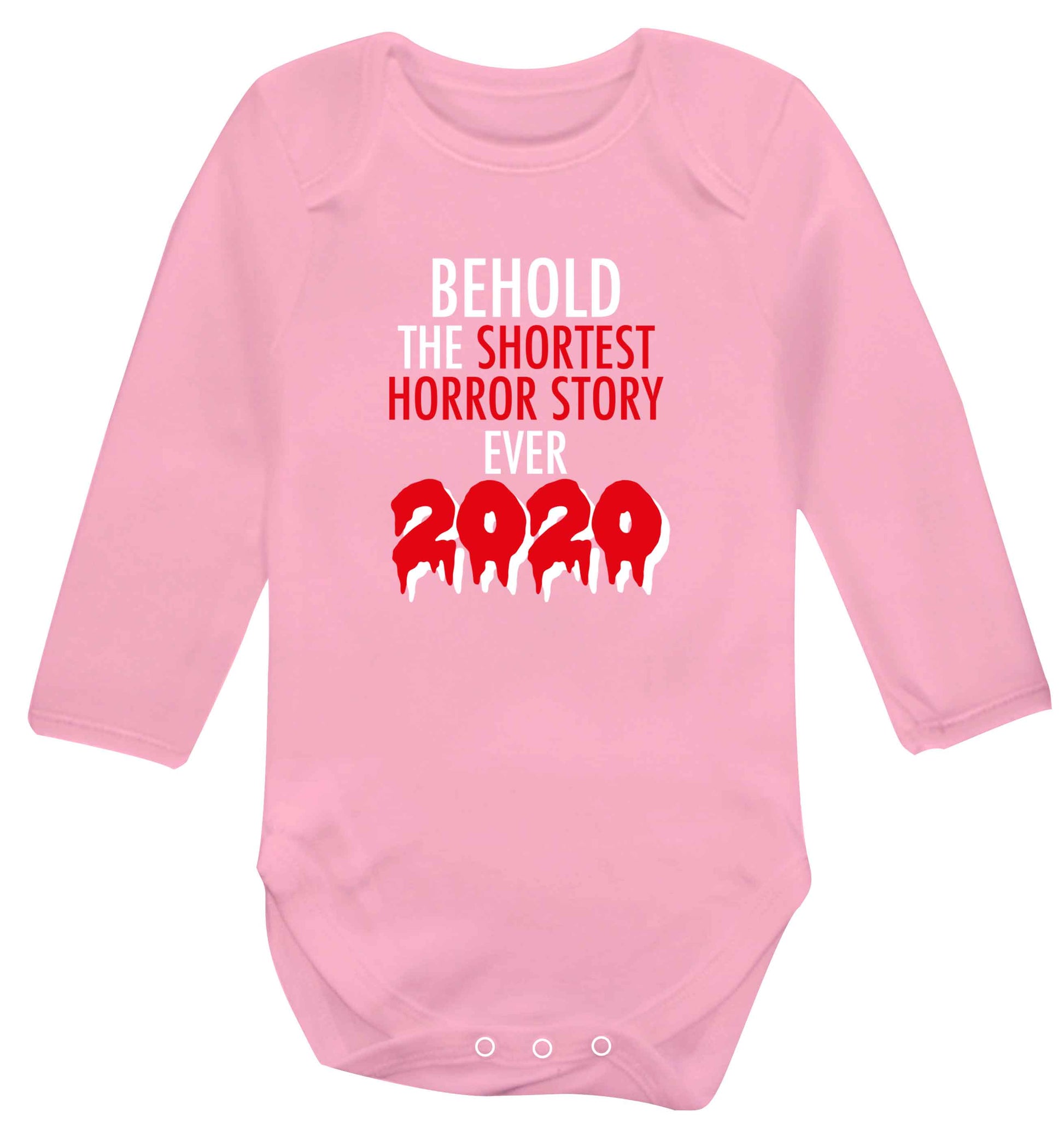 Shortest horror story ever 2020 baby vest long sleeved pale pink 6-12 months