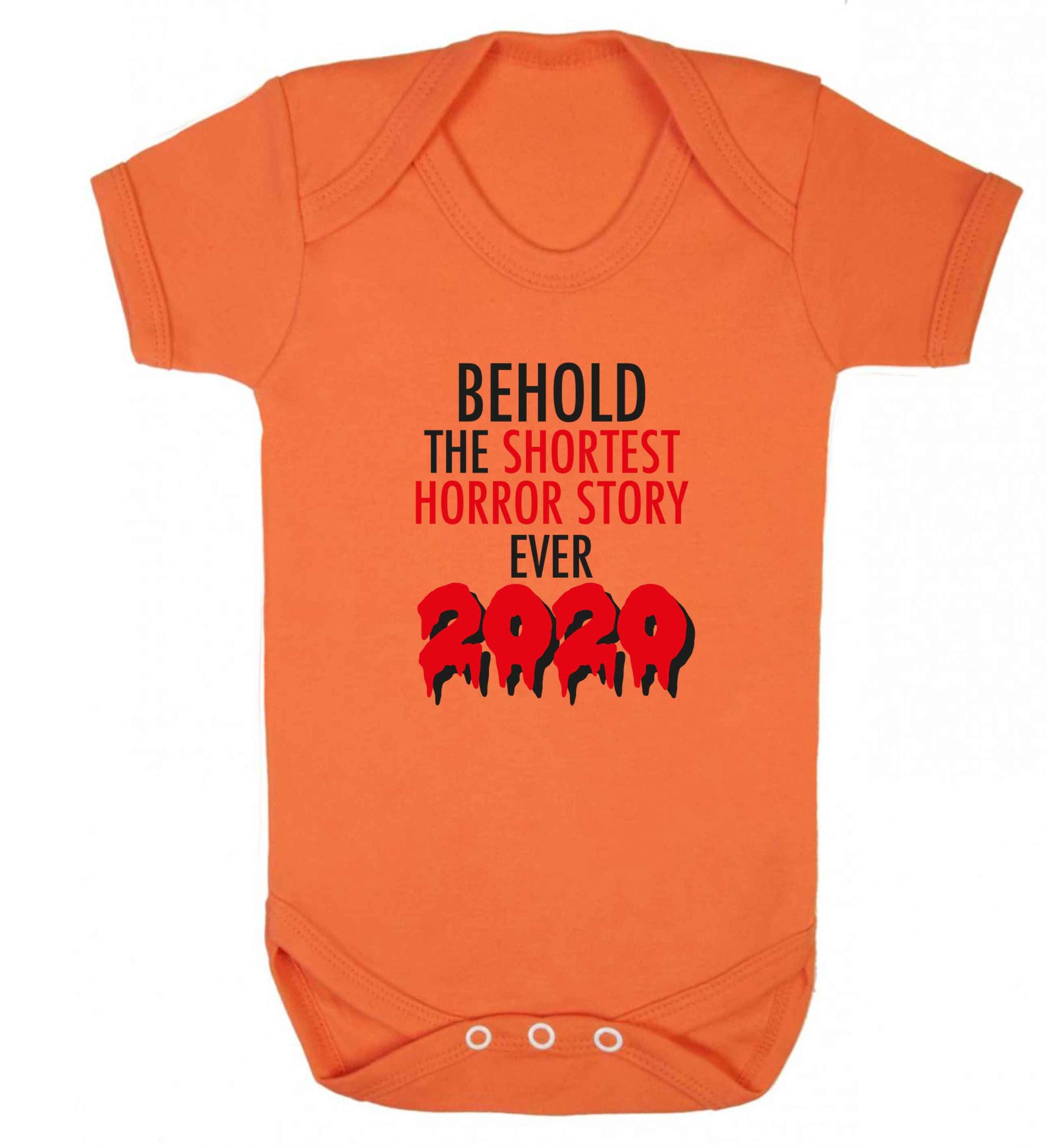 Shortest horror story ever 2020 baby vest orange 18-24 months