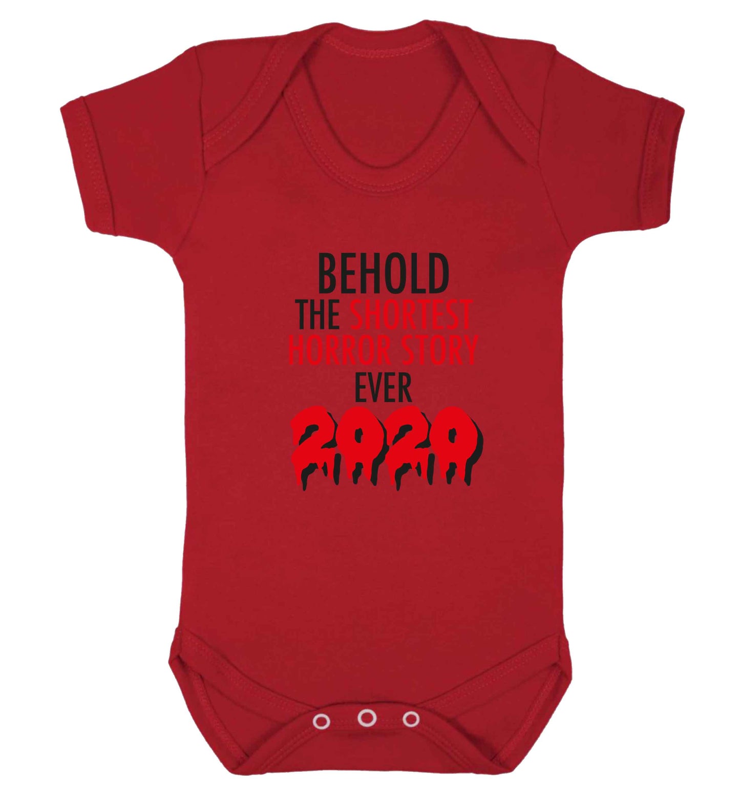 Shortest horror story ever 2020 baby vest red 18-24 months