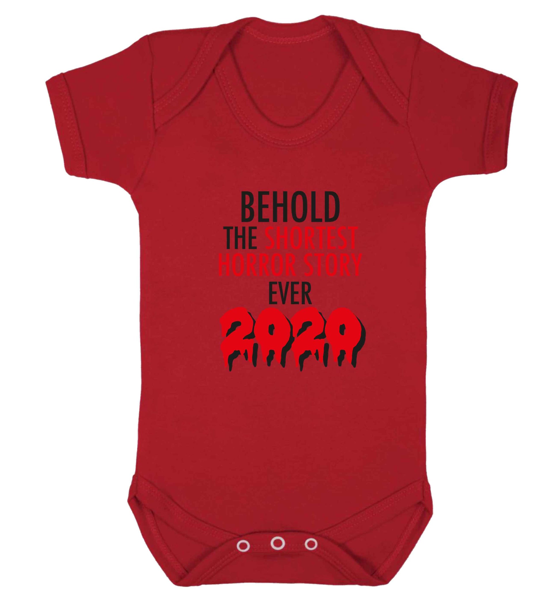 Shortest horror story ever 2020 baby vest red 18-24 months