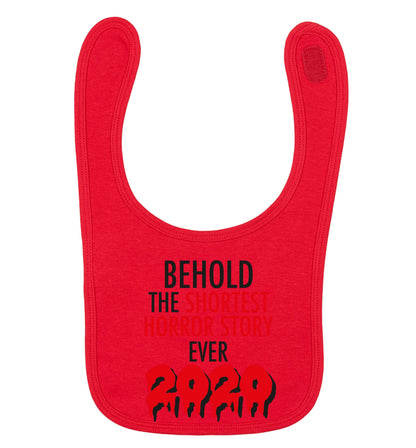 Shortest horror story ever 2020 red baby bib