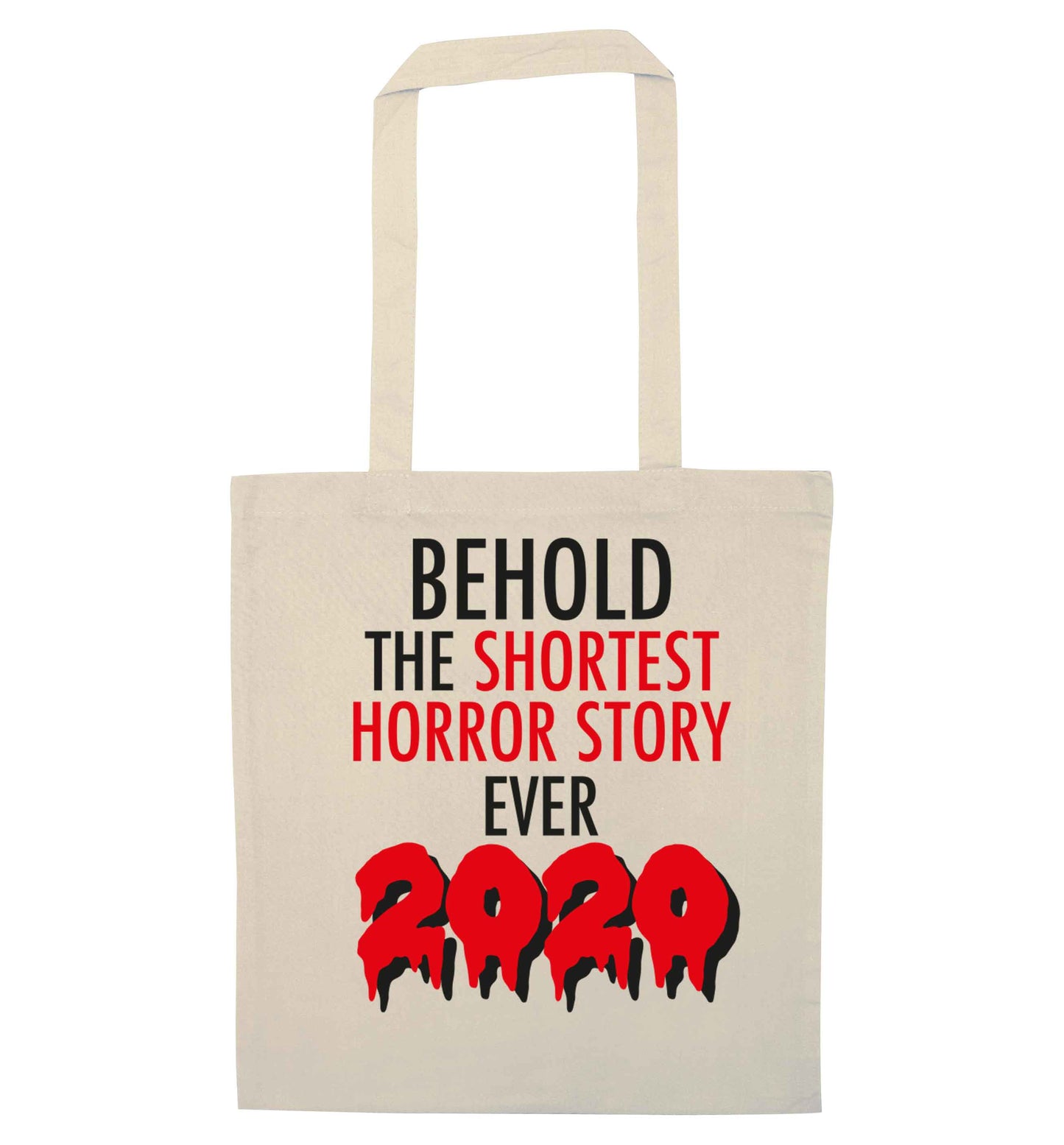 Shortest horror story ever 2020 natural tote bag