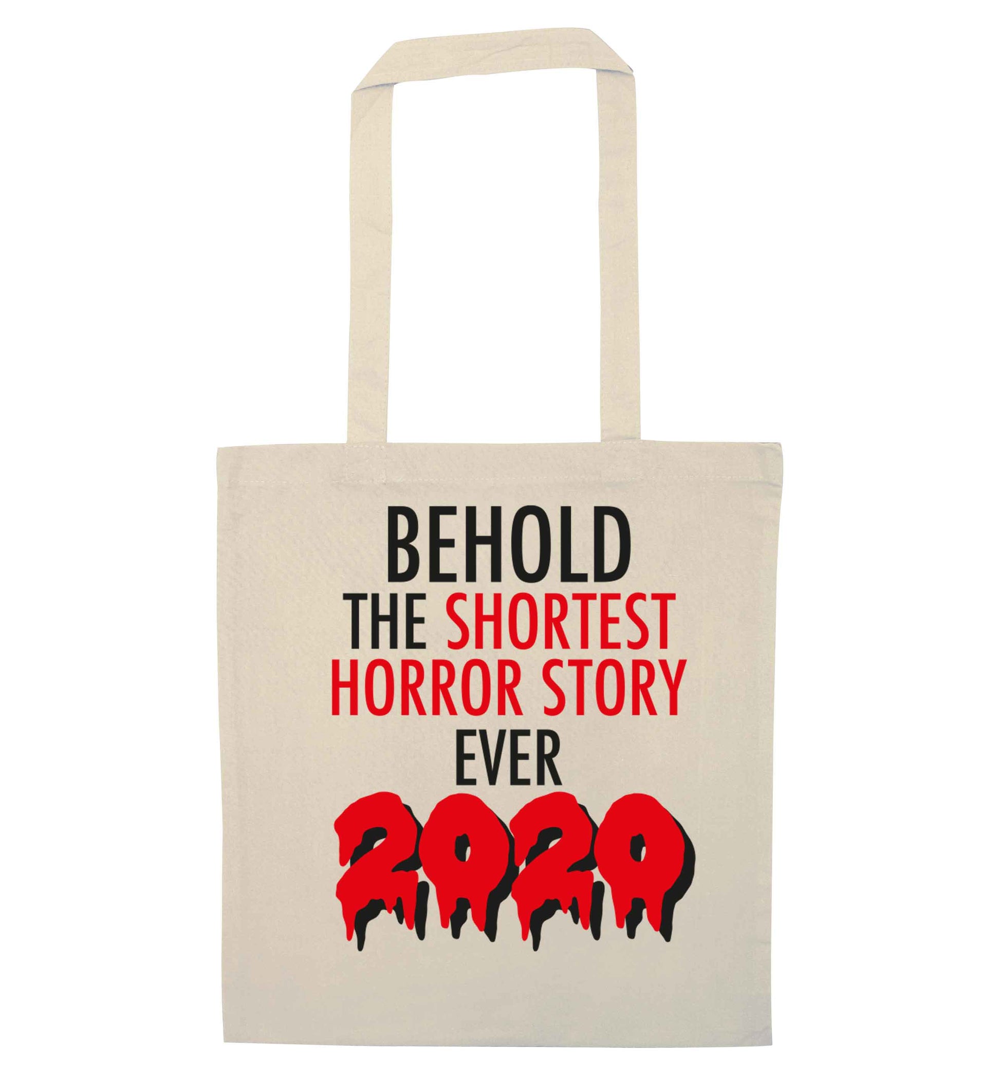 Shortest horror story ever 2020 natural tote bag