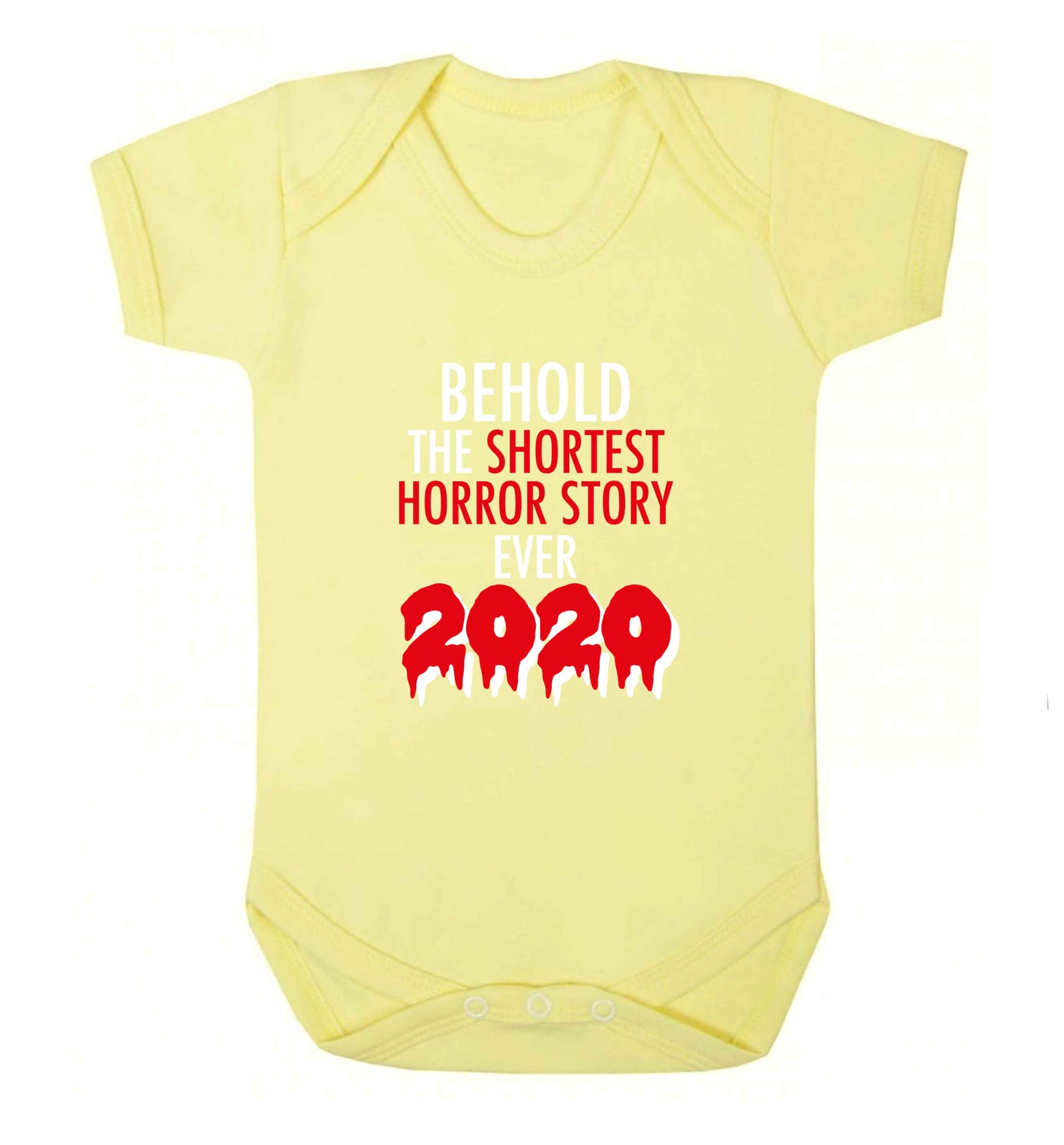 Shortest horror story ever 2020 baby vest pale yellow 18-24 months