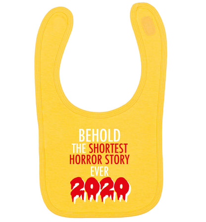 Shortest horror story ever 2020 yellow baby bib