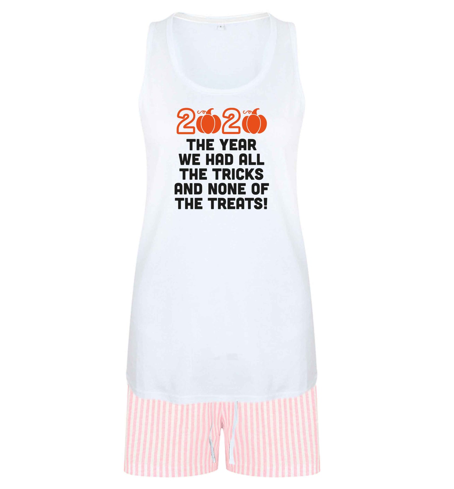 2020 The year we had all of the tricks and none of the treats size XL women's pyjama shorts set in pink 