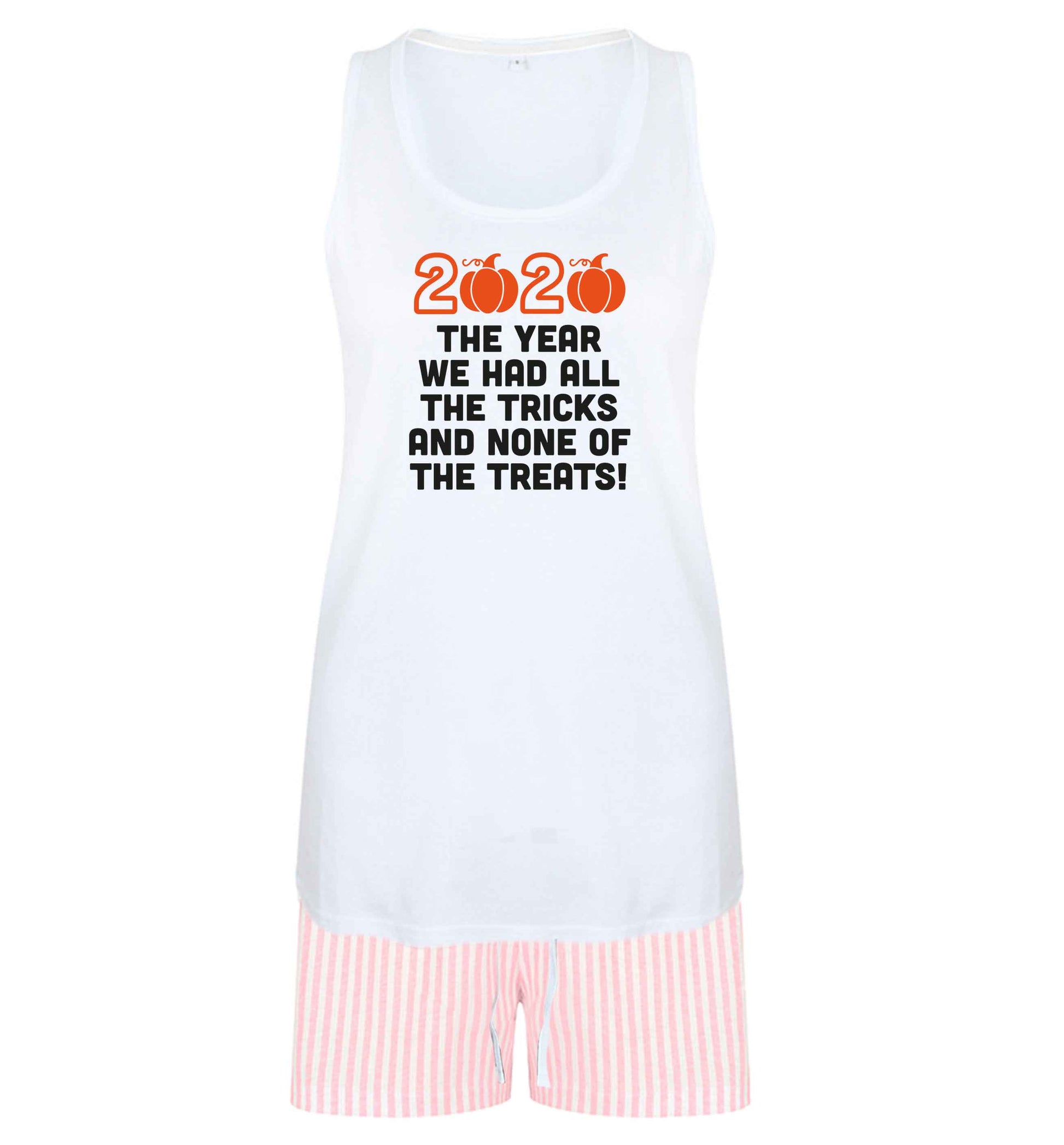 2020 The year we had all of the tricks and none of the treats size XL women's pyjama shorts set in pink 