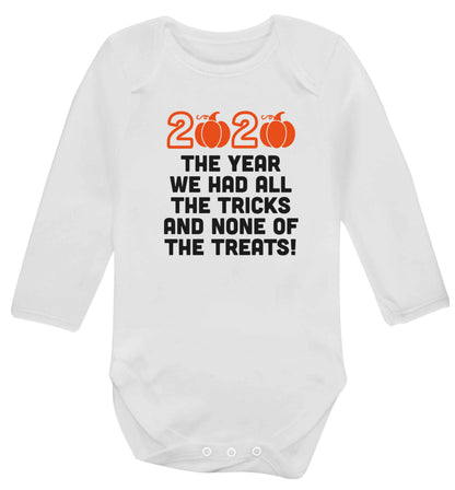 2020 The year we had all of the tricks and none of the treats baby vest long sleeved white 6-12 months