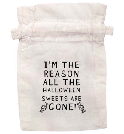 I'm the reason all of the halloween sweets are gone | XS - L | Pouch / Drawstring bag / Sack | Organic Cotton | Bulk discounts available!