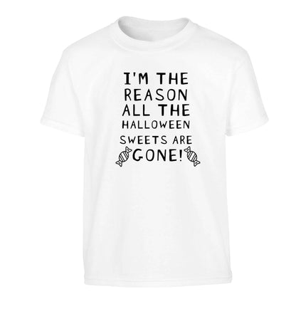 I'm the reason all of the halloween sweets are gone Children's white Tshirt 12-13 Years