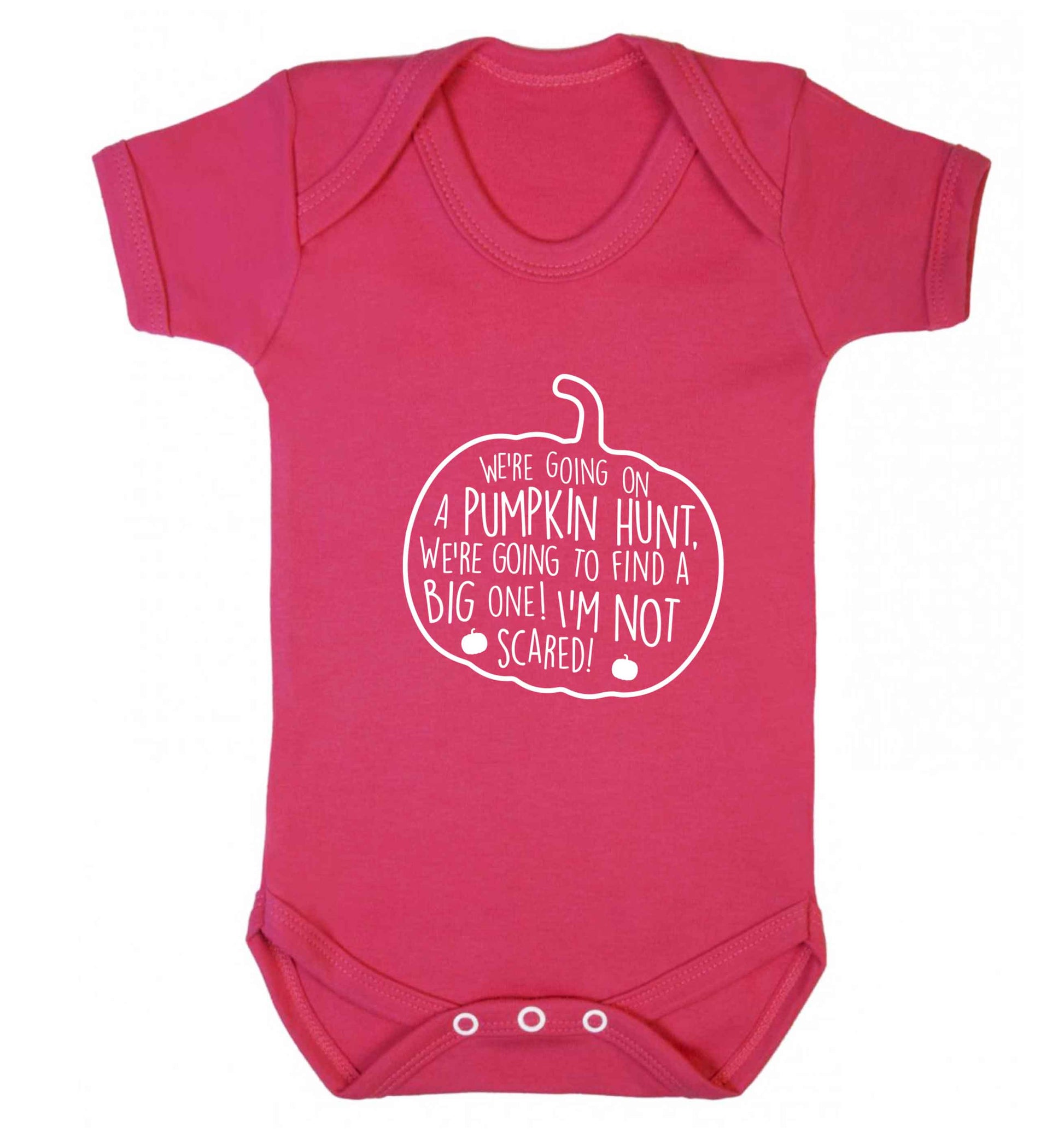 We're going on a pumpkin hunt baby vest dark pink 18-24 months