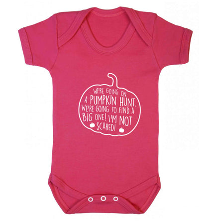 We're going on a pumpkin hunt baby vest dark pink 18-24 months