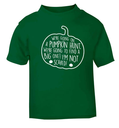 We're going on a pumpkin hunt green baby toddler Tshirt 2 Years