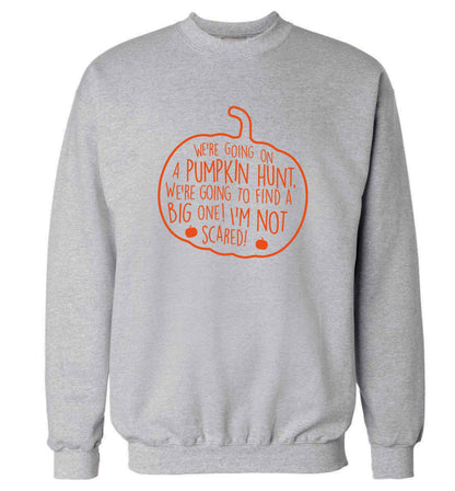We're going on a pumpkin hunt adult's unisex grey sweater 2XL