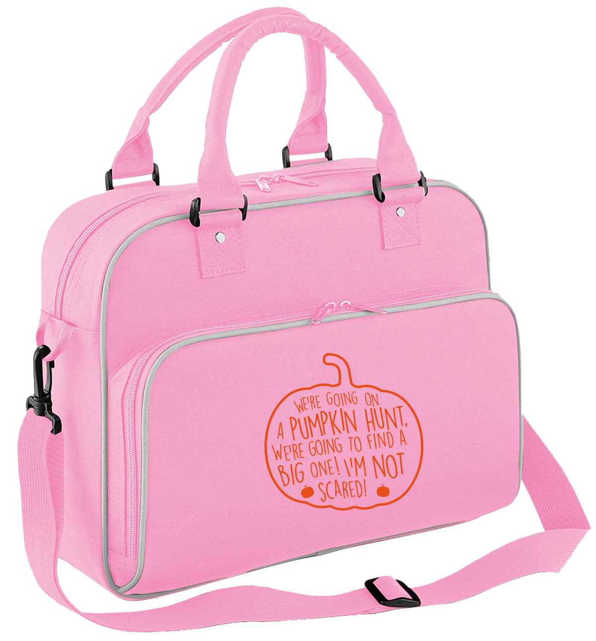 We're going on a pumpkin hunt children's dance bag baby pink