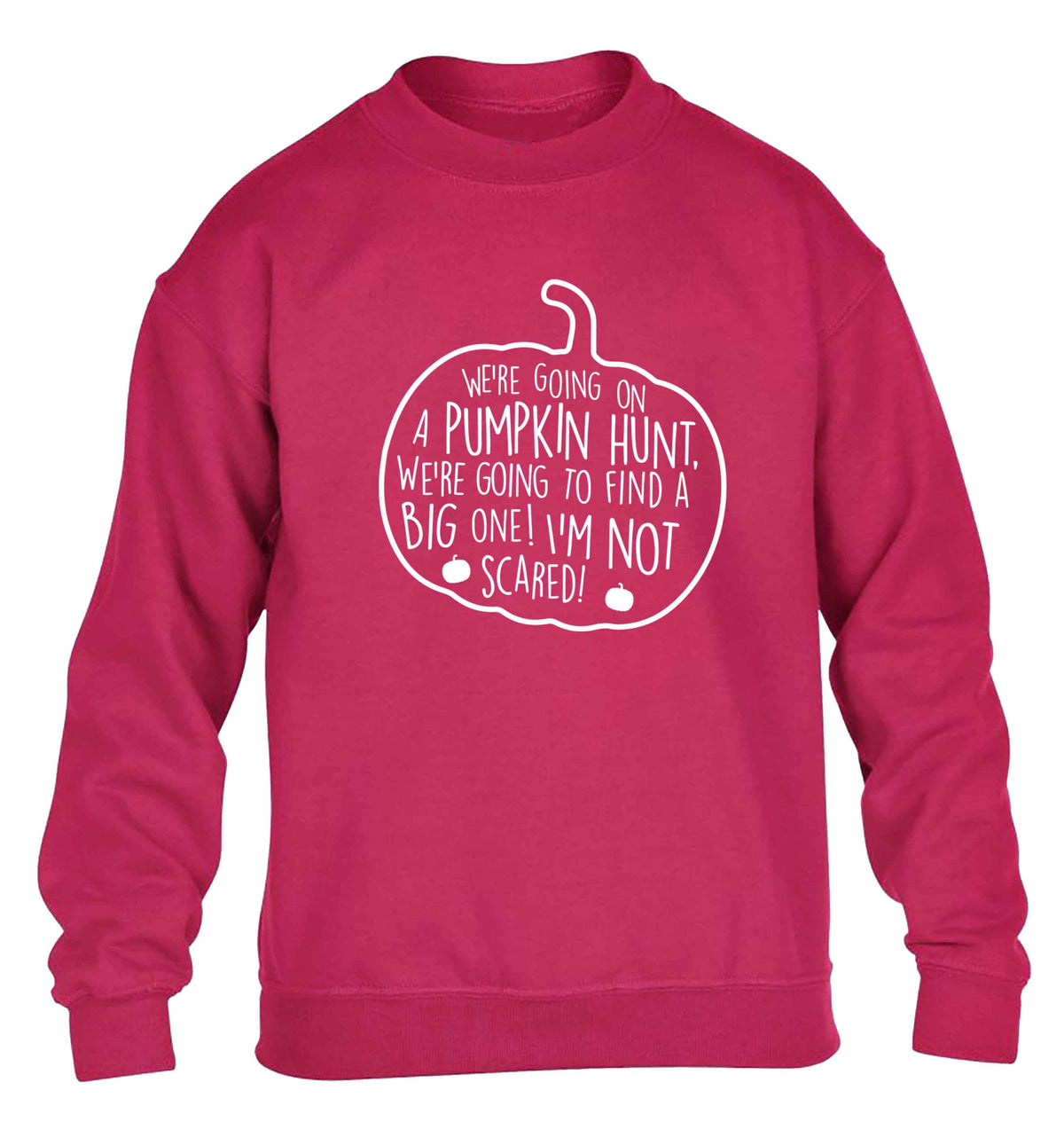 We're going on a pumpkin hunt children's pink sweater 12-13 Years