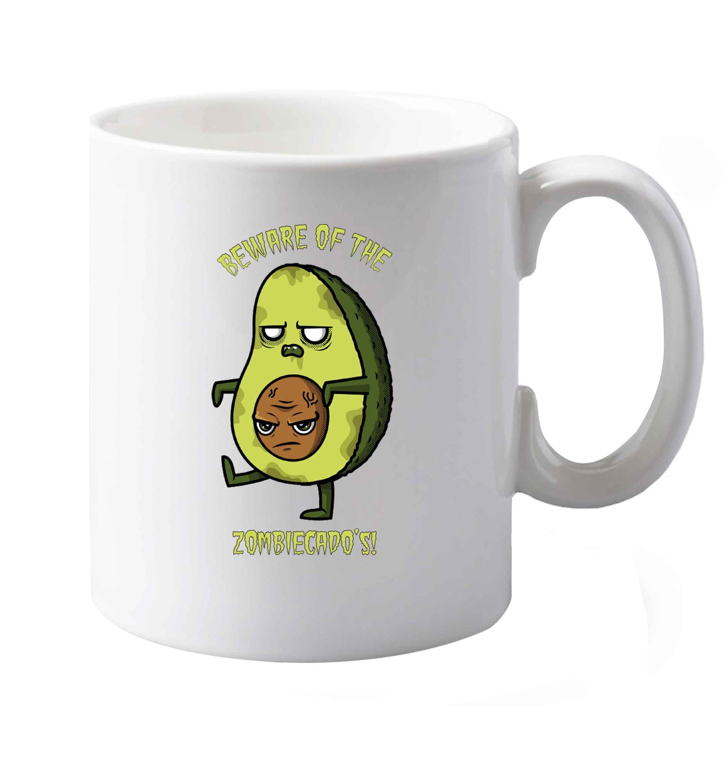 10 oz Beware of the zombicado's ceramic mug both sides