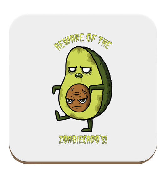 Beware of the zombicado's set of four coasters