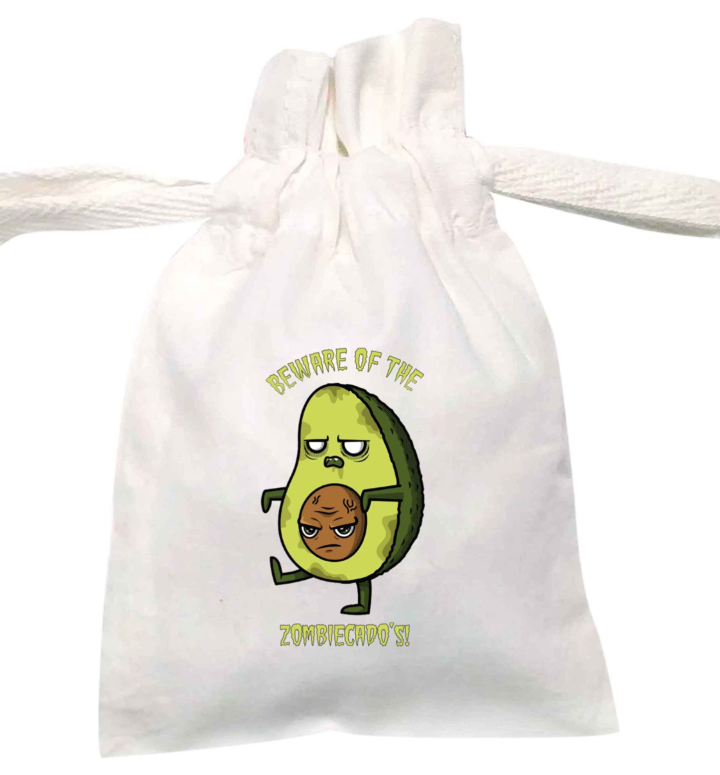 Beware of the zombicado's | XS - L | Pouch / Drawstring bag / Sack | Organic Cotton | Bulk discounts available!