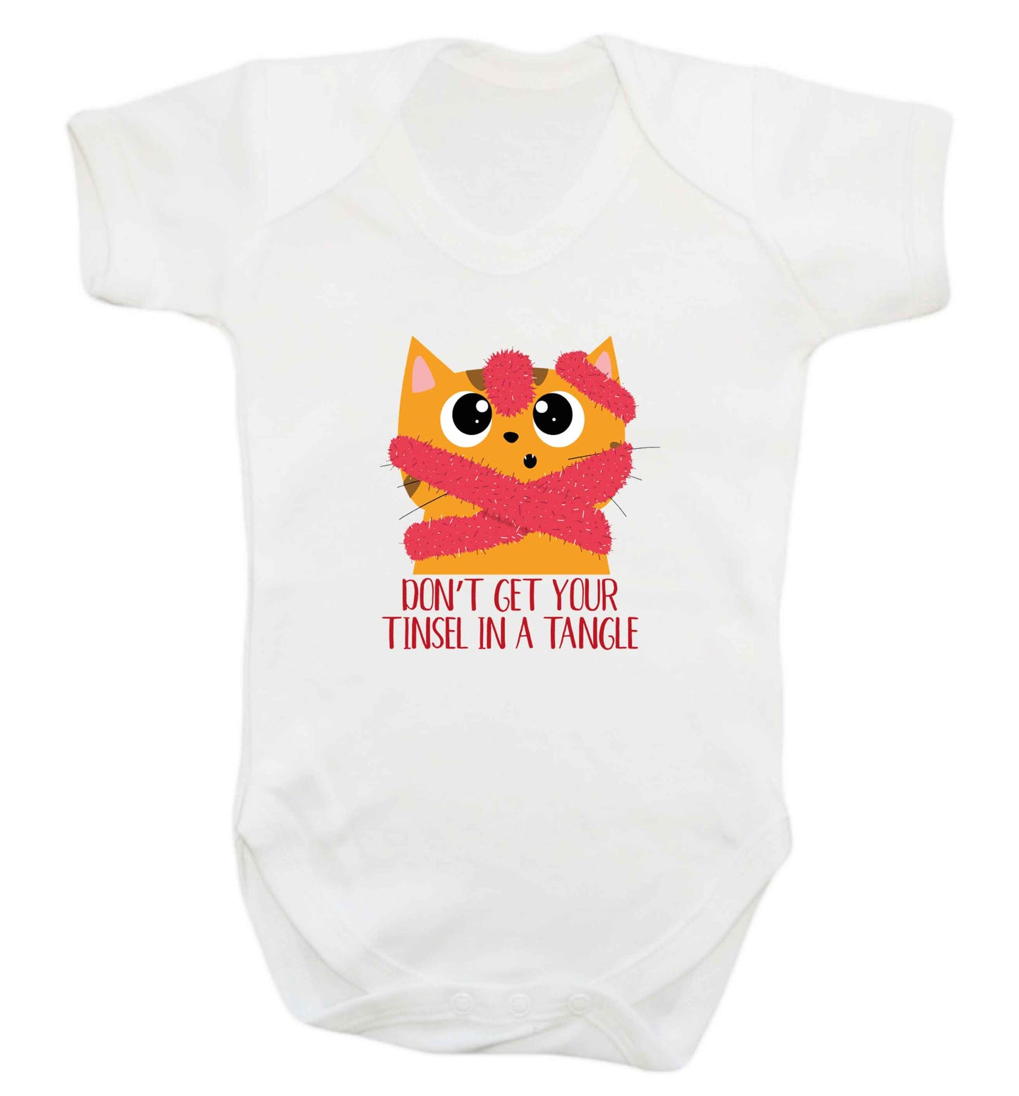 Don't get your tinsel in a tangle baby vest white 18-24 months