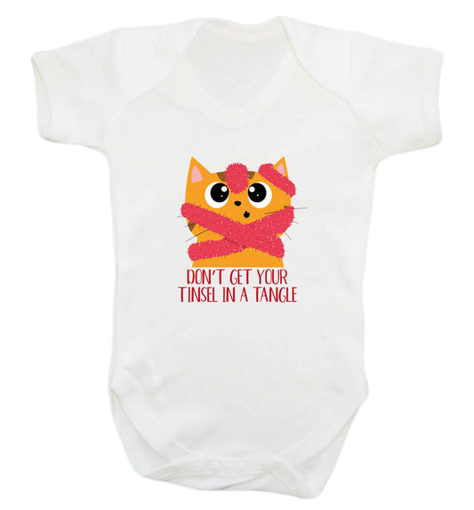 Don't get your tinsel in a tangle baby vest white 18-24 months