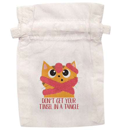 Don't get your tinsel in a tangle | XS - L | Pouch / Drawstring bag / Sack | Organic Cotton | Bulk discounts available!