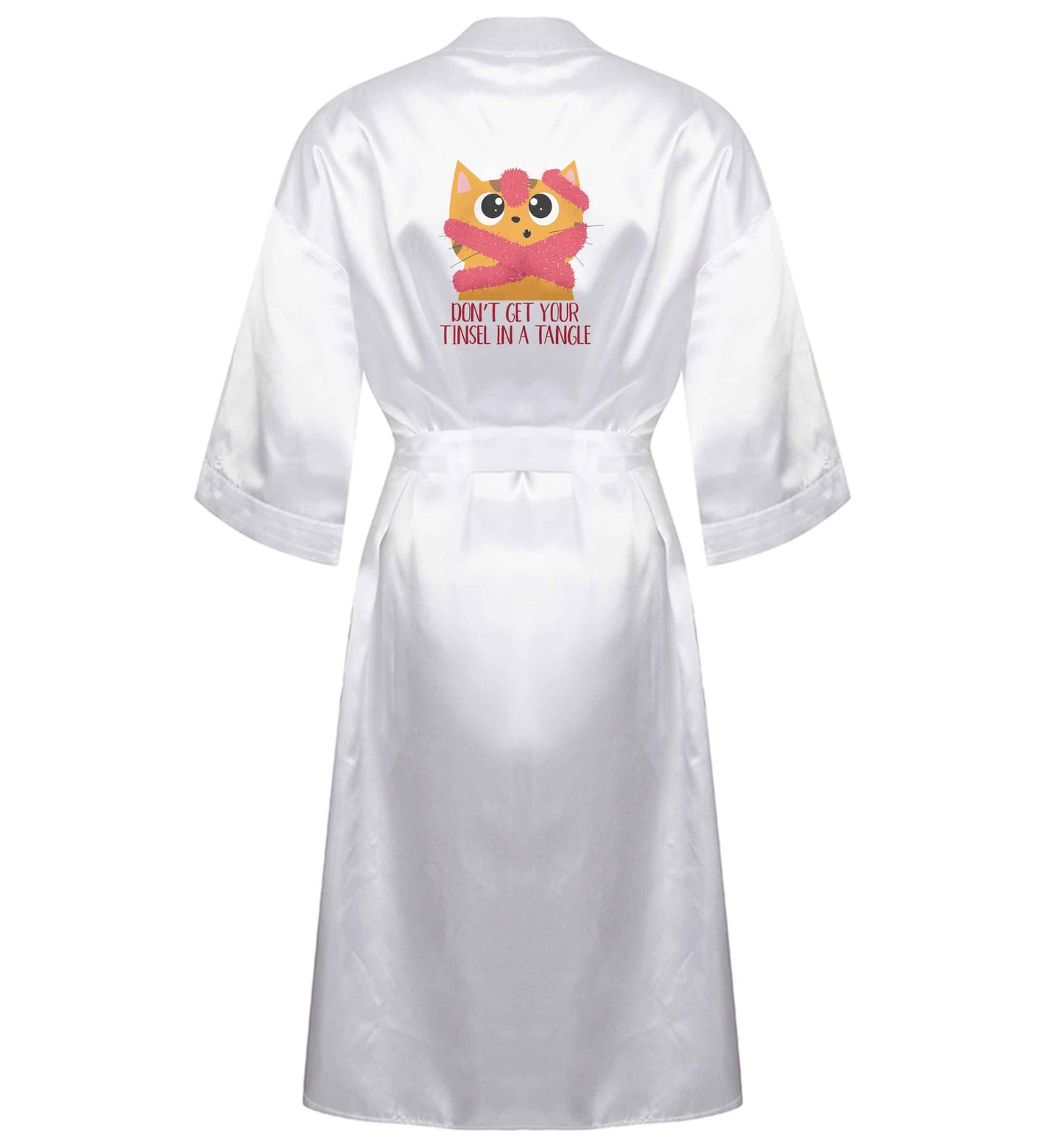 Don't get your tinsel in a tangle XL/XXL white ladies dressing gown size 16/18