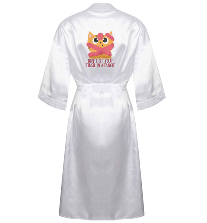 Don't get your tinsel in a tangle XL/XXL white ladies dressing gown size 16/18