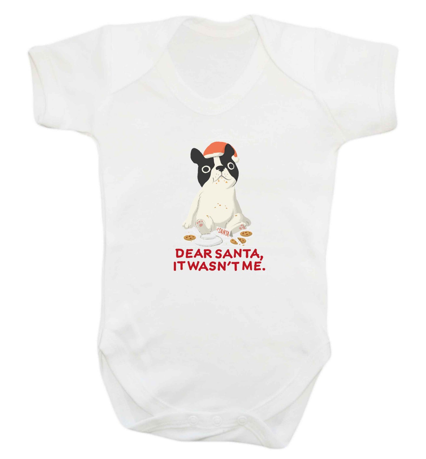 Dear Santa it wasn't me baby vest white 18-24 months