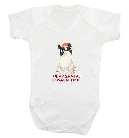 Dear Santa it wasn't me baby vest white 18-24 months