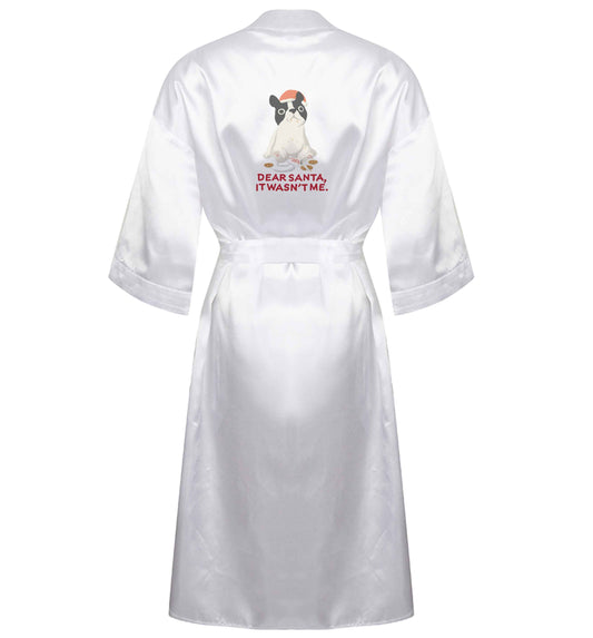 Dear Santa it wasn't me XL/XXL white ladies dressing gown size 16/18