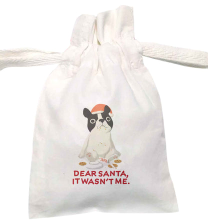 Dear Santa it wasn't me | XS - L | Pouch / Drawstring bag / Sack | Organic Cotton | Bulk discounts available!