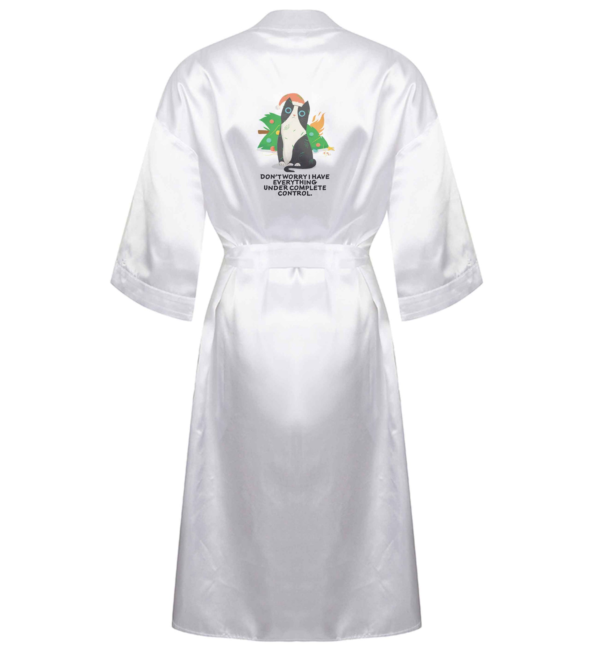 Don't worry I have everything under complete control XL/XXL white ladies dressing gown size 16/18