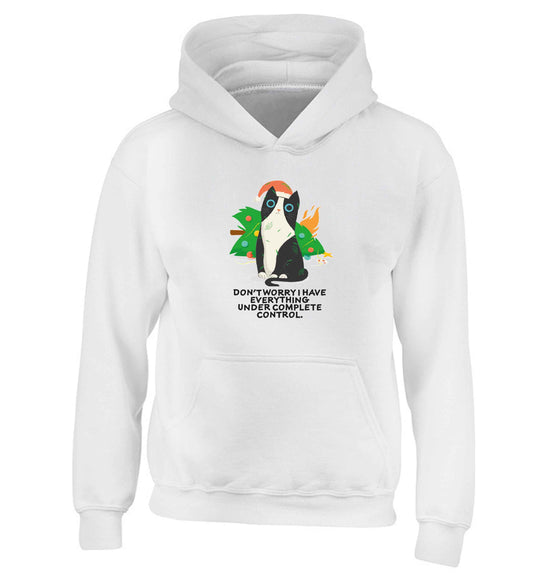 Don't worry I have everything under complete control children's white hoodie 12-13 Years