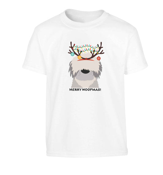 Merry Woofmas! Children's white Tshirt 12-13 Years