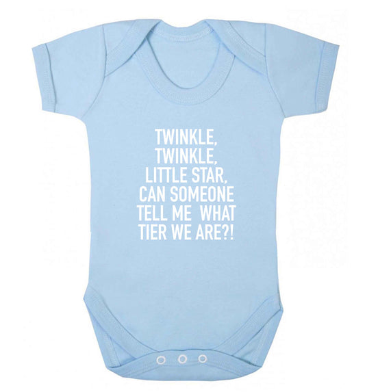 Twinkle twinkle, little star does anyone know what tier we are? baby vest pale blue 18-24 months
