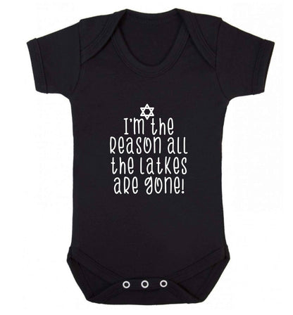 Happy challah days baby vest black 18-24 months