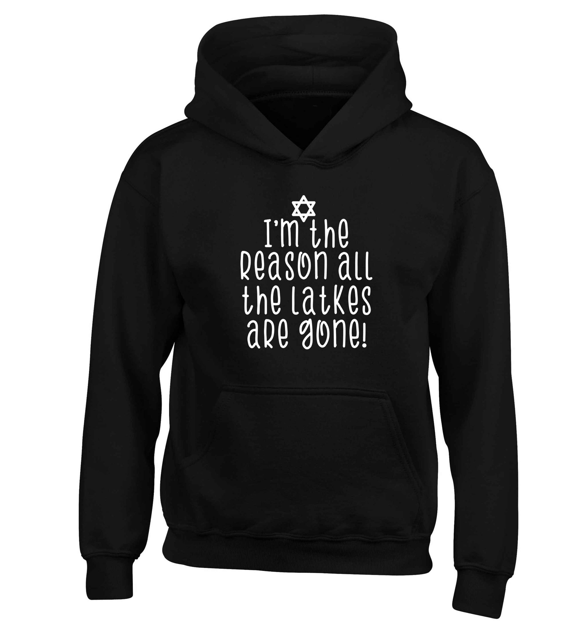 Happy challah days children's black hoodie 12-13 Years